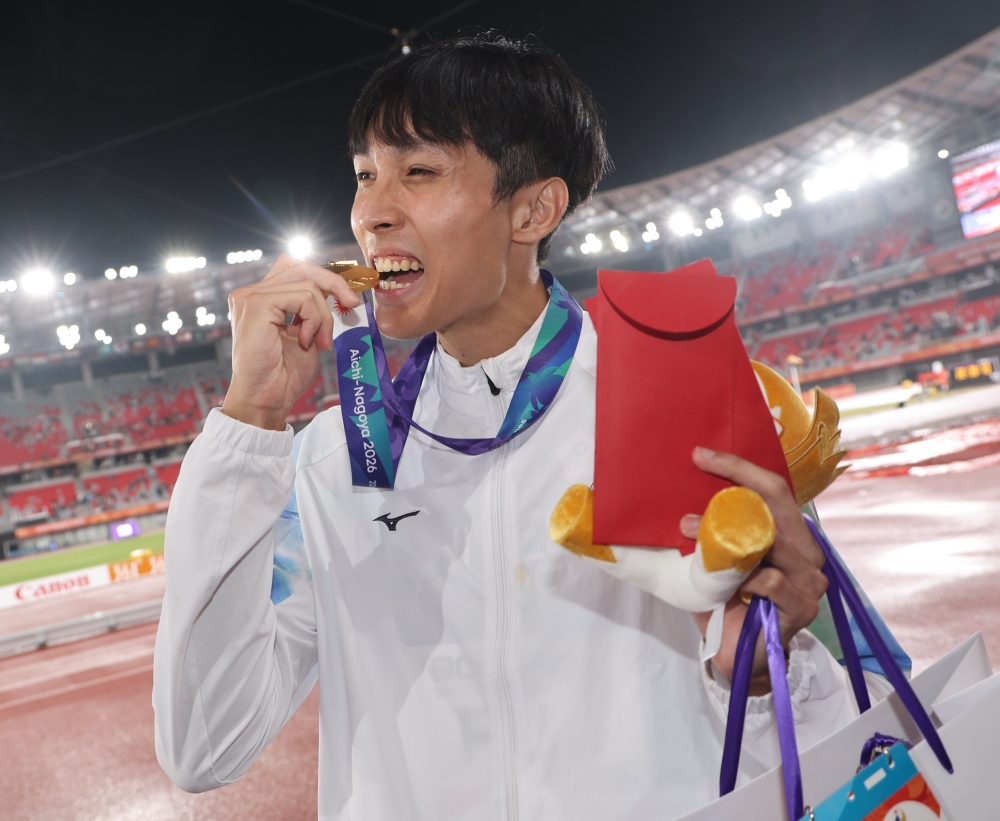傅兆玄勇奪名古屋亞運男子跳高金牌。代表團提供。