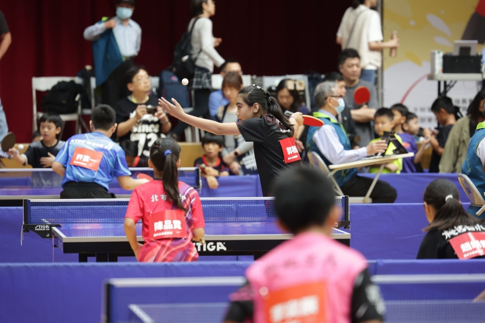 各位桌球小將大展身手（大會提供）。