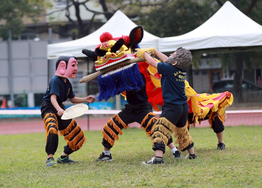 柳溝國小台灣獅演出精彩，年年都是特優常勝軍。 照片：臺南大學