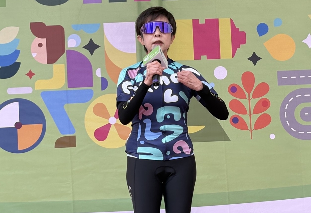 自行車新文化基金會董事長劉麗珠致詞。自行車新文化基金會提供。