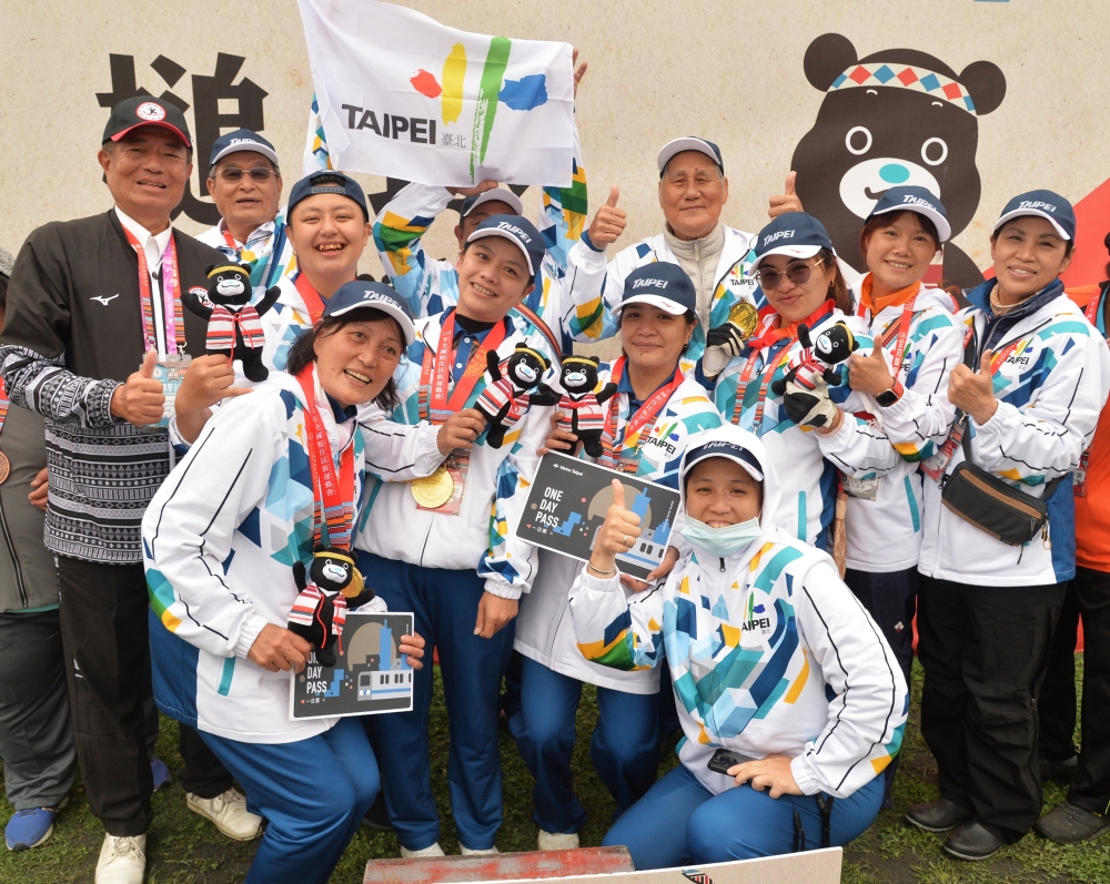 臺北市拿下槌球女子3人賽金牌。112原民運籌備會提供。