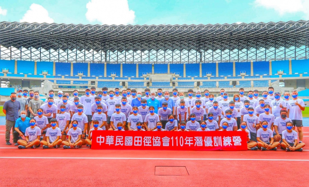 田徑協會110年潛力優秀選手訓練營開訓。胡文瑜／提供（下同）。