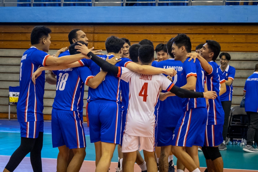 菲律賓3：2逆轉勝蒙古超嗨。中華民國排球協會提供。