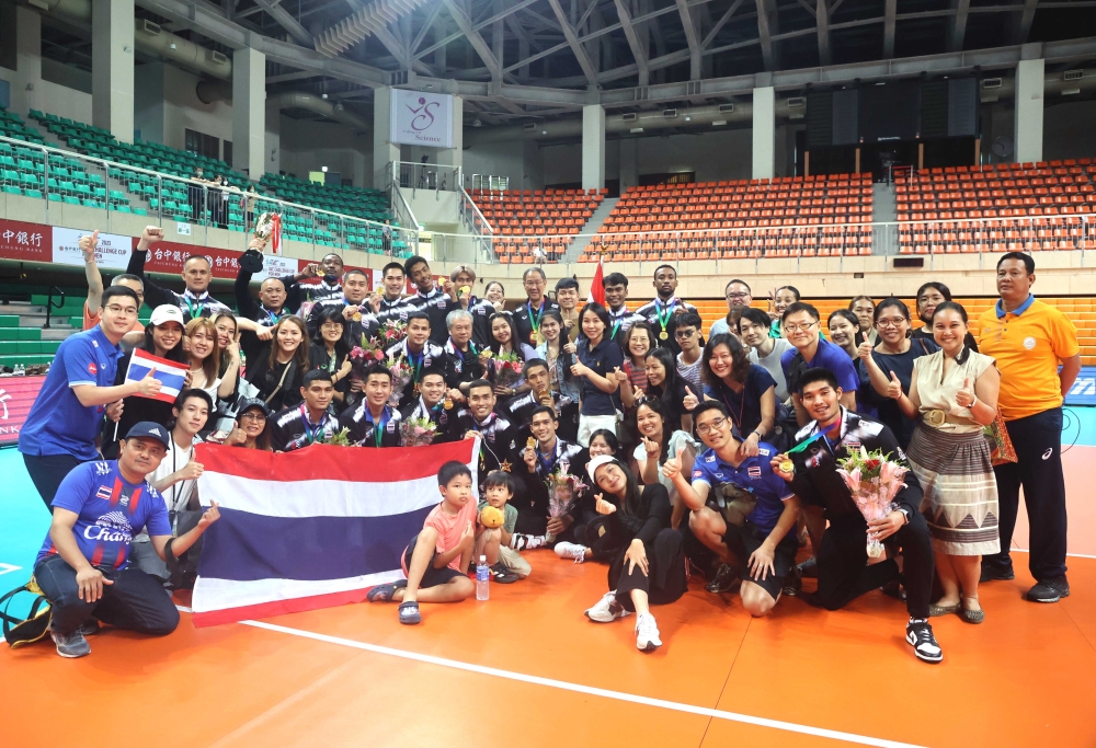 泰國隊勇奪冠軍。中華民國排球協會提供。