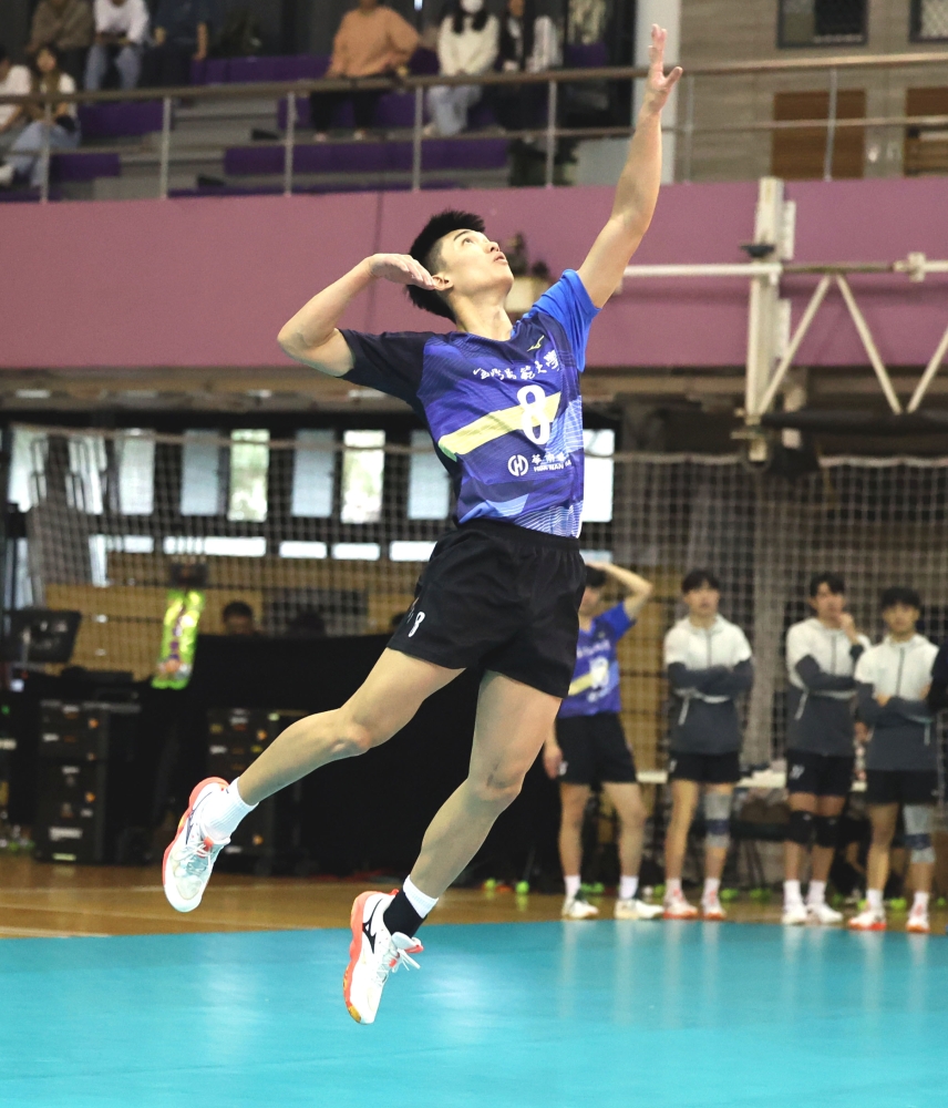 臺灣師大男排港生車孝男。林嘉欣／攝影。