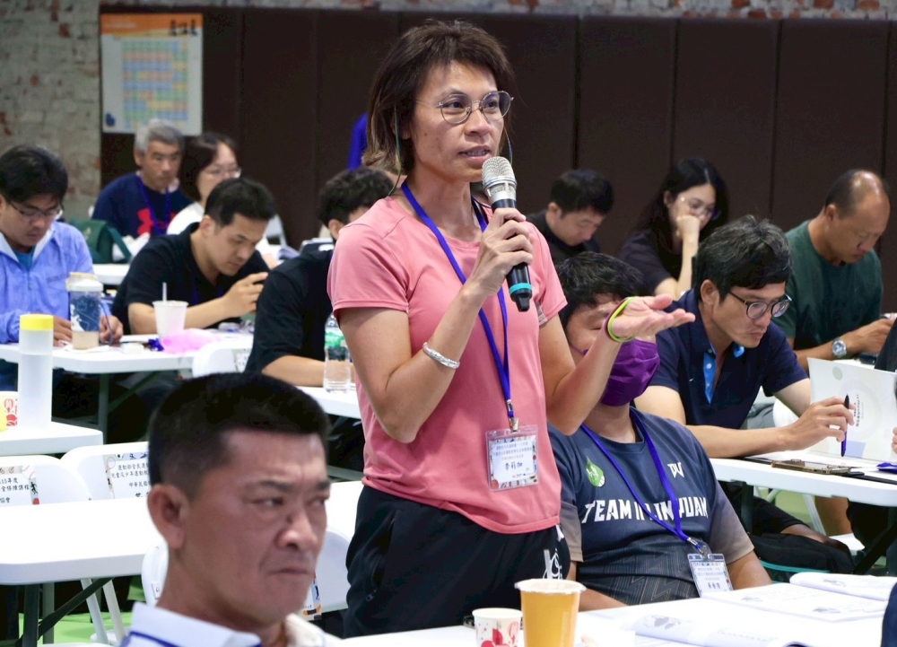 與會的學員李莉加獲益良多。國立體育大學／提供。