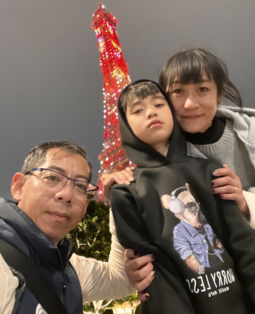 陶武訓和兒子陶璽及太太謝秀英。陶武訓／提供。