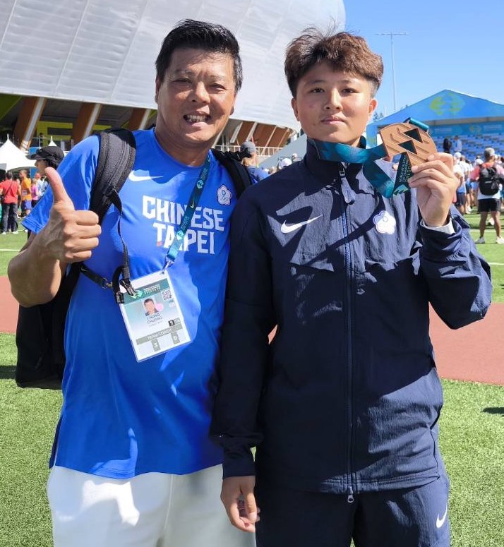 戴佑芩在U20田徑世錦賽女子標槍54.34奪銅。翁竹毅提供。
