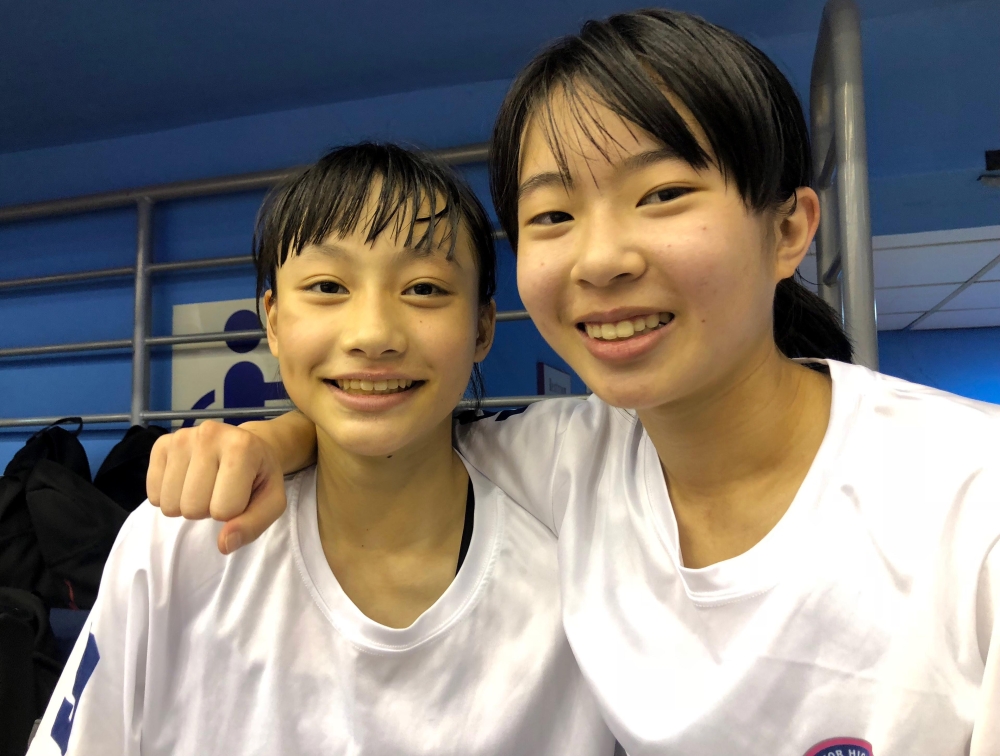 從小挑戰男老師同學的土庫超級雙小吳沛萱（右）、陳妍蓁。