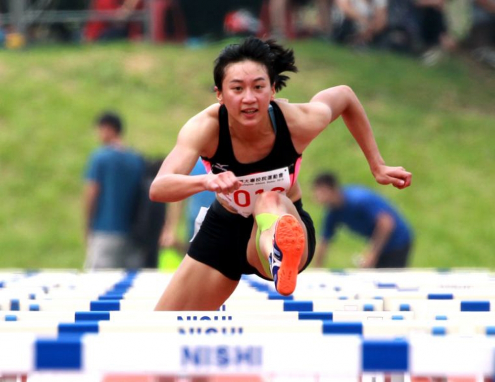 謝喜恩將代表我國參加東京奧運女子100公尺賽事。圖為跨欄比賽資料照。林嘉欣／攝影。