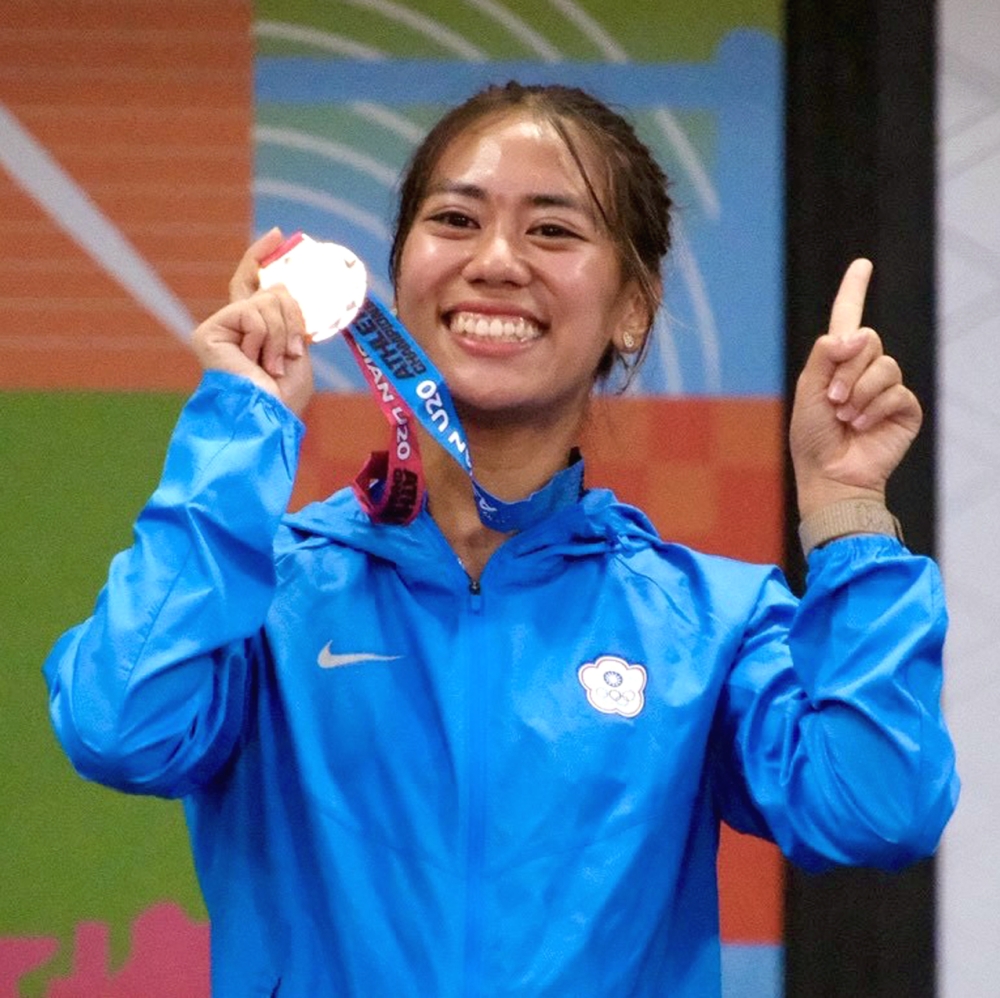 柳辰諭奪得U20亞錦賽女子四百公尺跨欄銀牌。楊隆翔／提供。