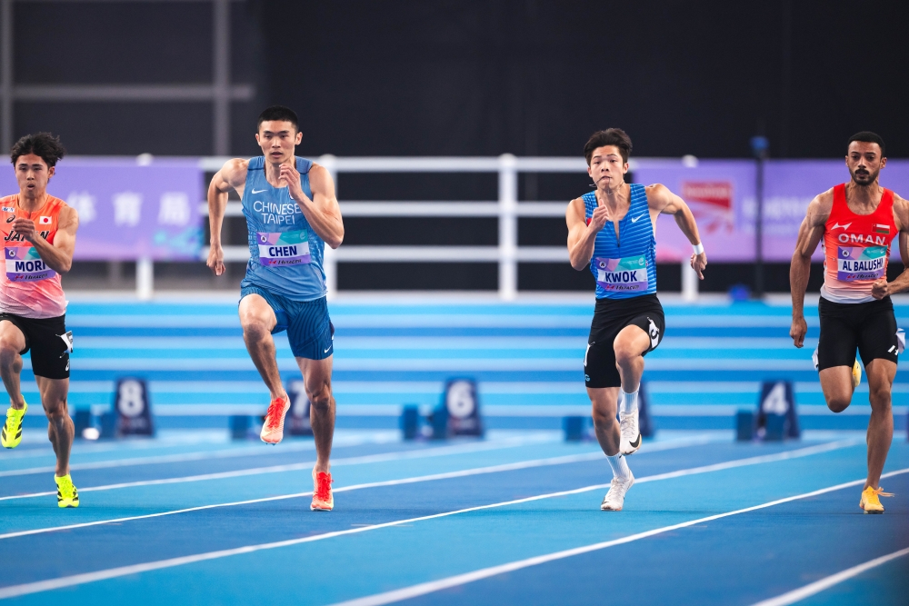 陳玟溥60公尺飆6秒60奪銀，打破高懸38年全國紀錄。照片來源 STUDIO HORIZON / Yuet LI。