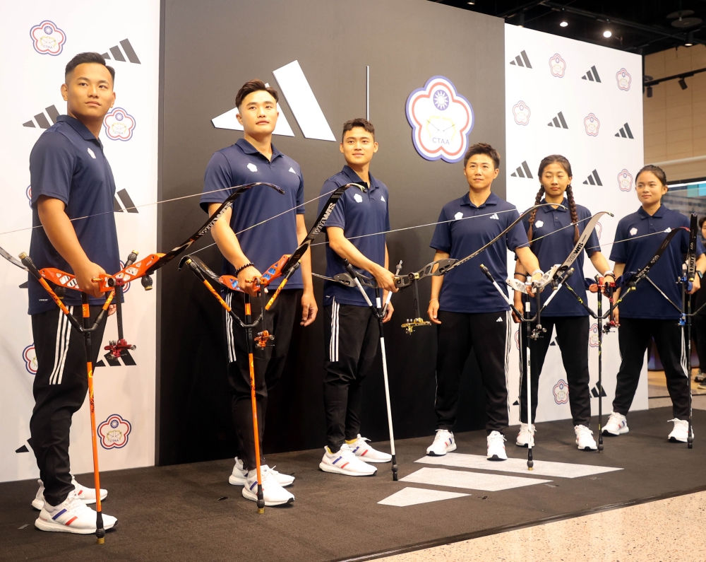 Team adidas新成員中華奧運射箭隊今天亮相。林嘉欣／攝影。