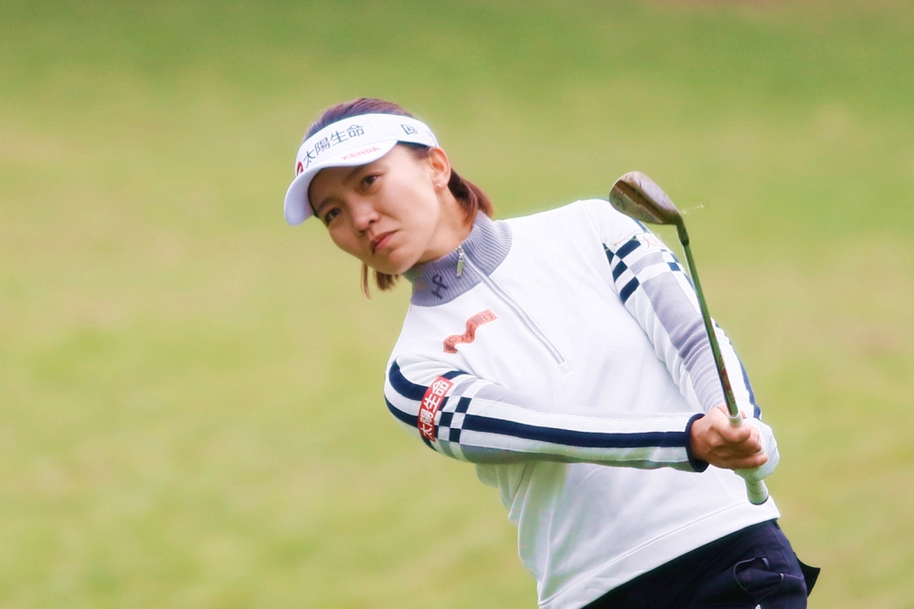 旅日球員盧曉晴在Panasonic女子公開賽連兩天揮出68桿佳績，躍居領先。(圖為2020年日立慈善盃檔案照片，鍾豐榮攝)