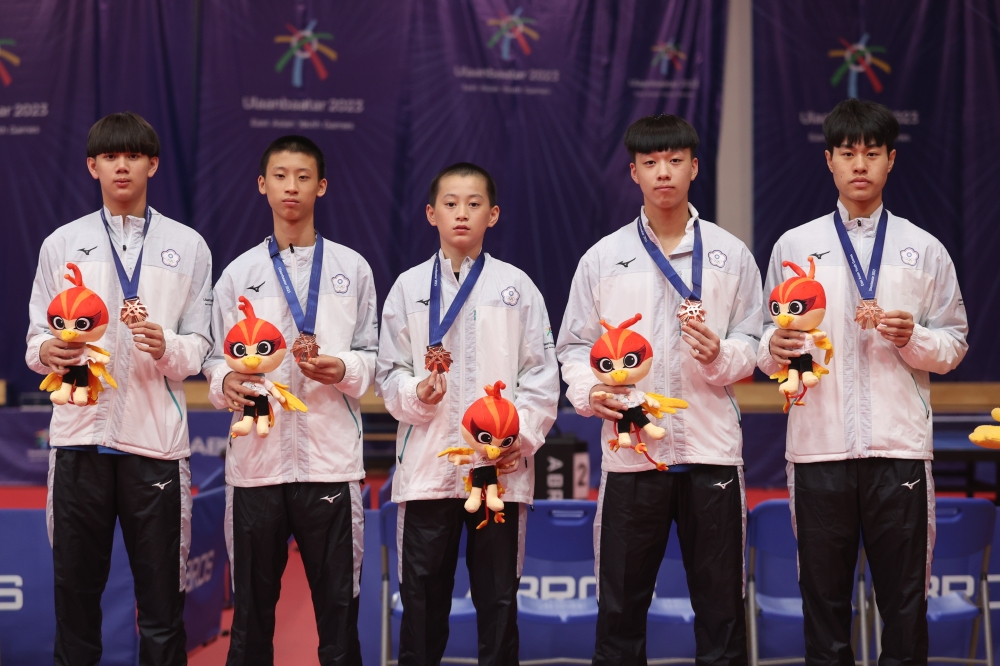 桌球男團得銅。中華奧會提供。