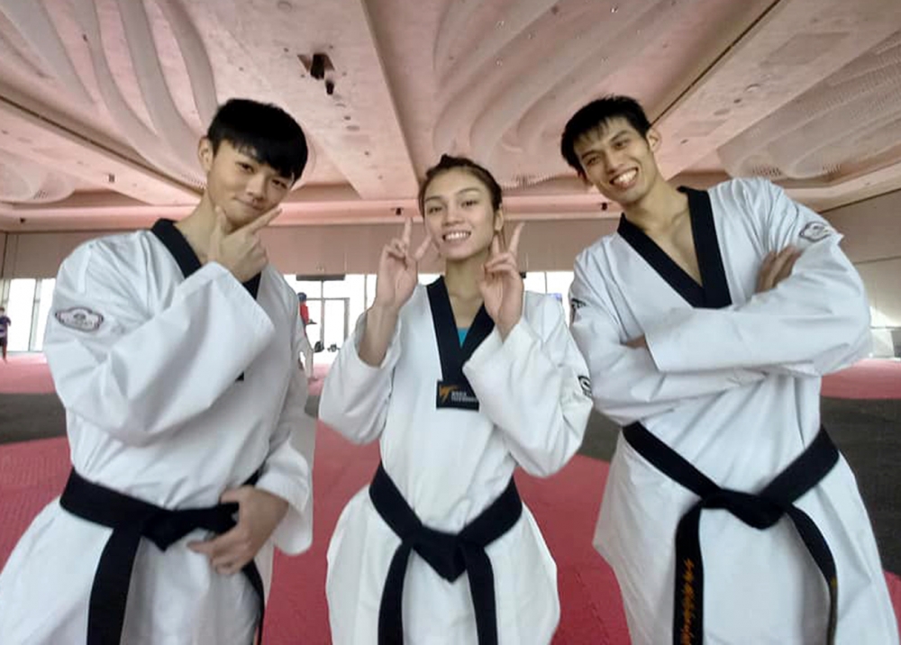劉威廷、黃鈺仁和蘇柏亞取得3張東京奧運跆拳道門票。取自／劉祖蔭臉書。