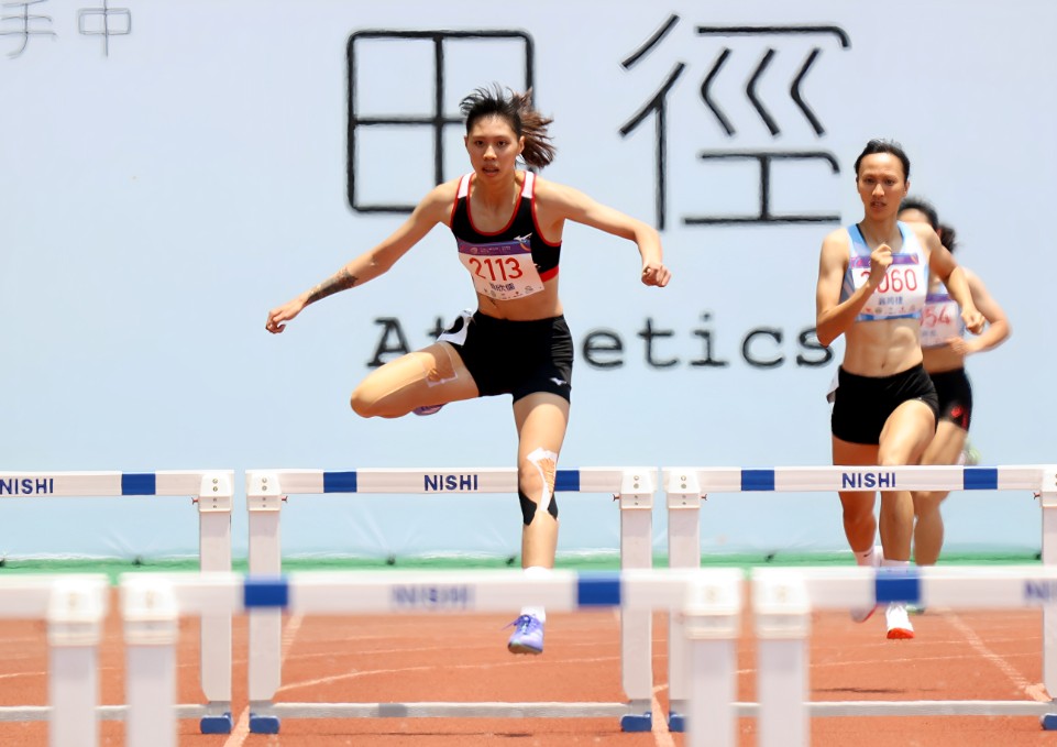 鍾欣儒59.07創最佳全大運首金到手。林嘉欣／攝影。