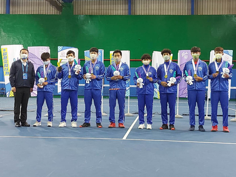 臺灣體大奪下111全大運公開男子組團體賽冠軍。（攝影／莊善茵）