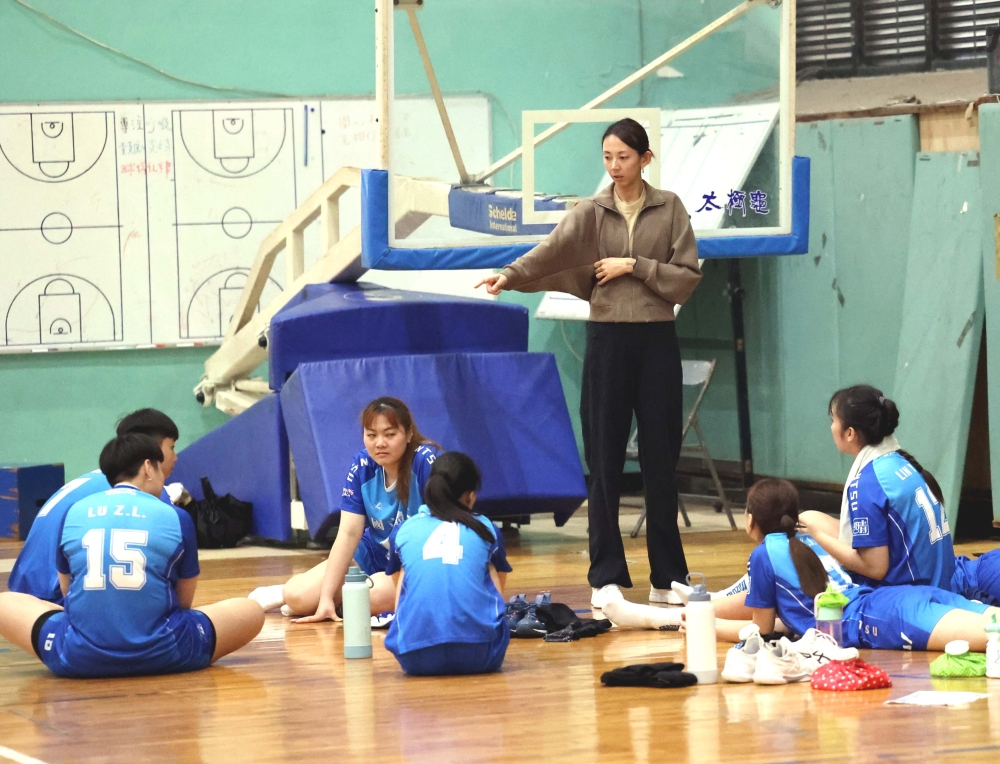 國立體大教練王欣婷。林嘉欣／攝影。