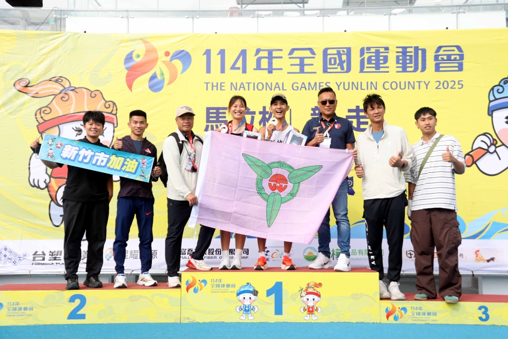 許嘉維在雲林全運20公里競走破大會寫三連霸！林嘉欣／攝影。