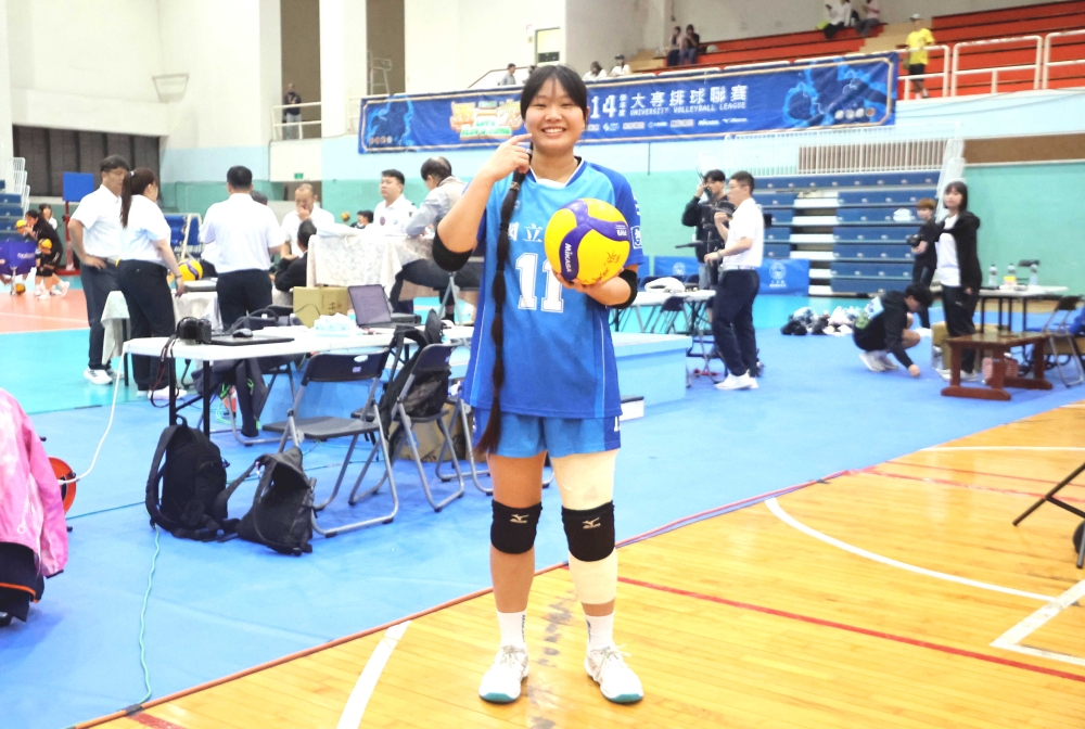 國體大莊珉筑國中畢業後便沒剪過頭髮。林嘉欣／攝影。