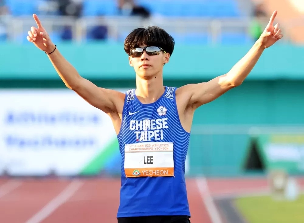 李安翊在2023年U20亞錦賽以1:49.44在男子800公尺決賽創最佳奪銀。林嘉欣／攝影。