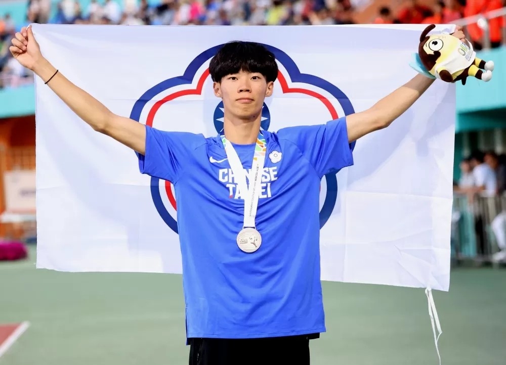 李安翊在2023年U20亞錦賽以1:49.44在男子800公尺決賽創最佳奪銀。林嘉欣／攝影。