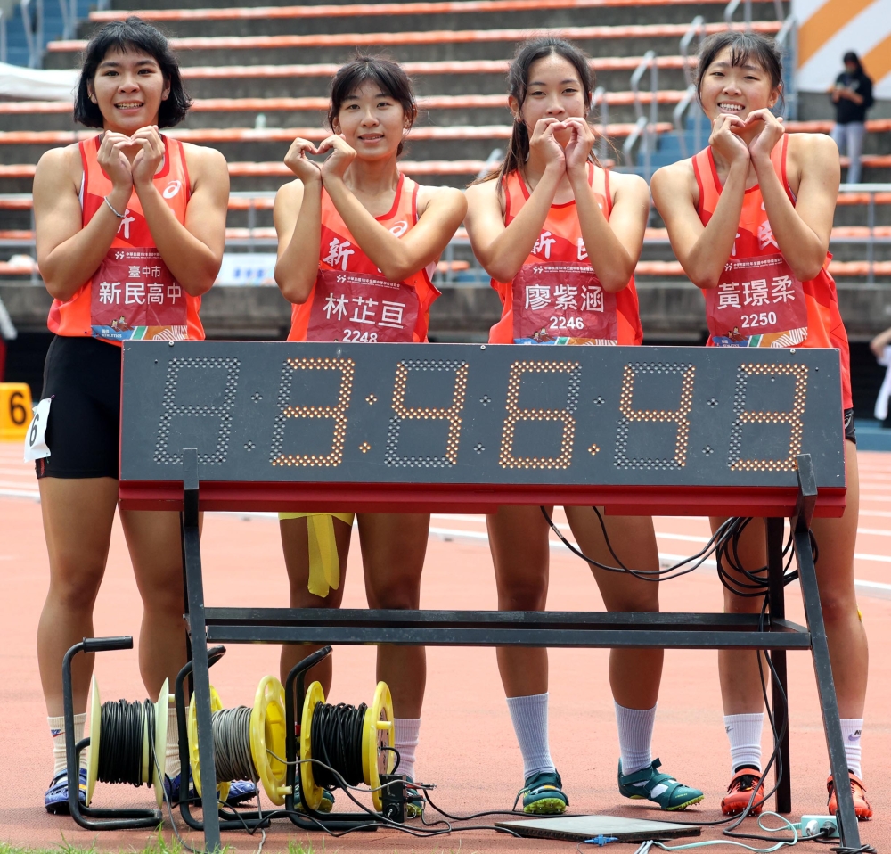 臺中市新民高中打破高懸29年的大會紀錄。林嘉欣／攝影。