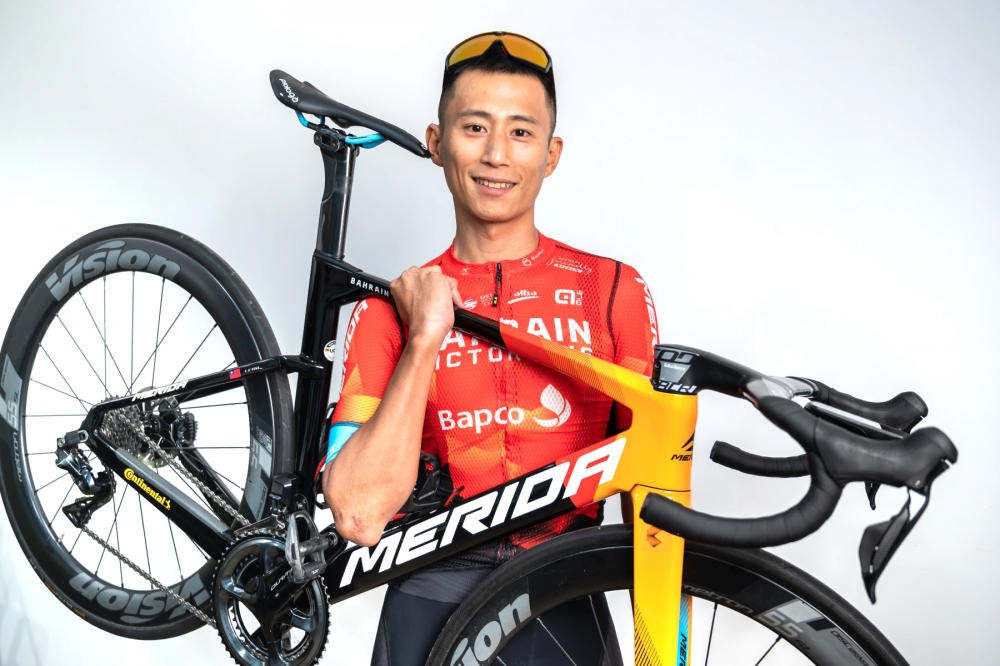 台灣睽違25年再次取得奧運男子公路賽參賽權，馮俊凱將與美利達頂級戰駒銳克多並肩作戰。美利達自行車／提供。