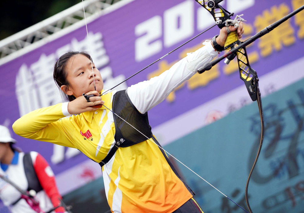 李彩綺在女子反曲弓個人賽排第一。資料照片　中華企業射箭聯盟提供。