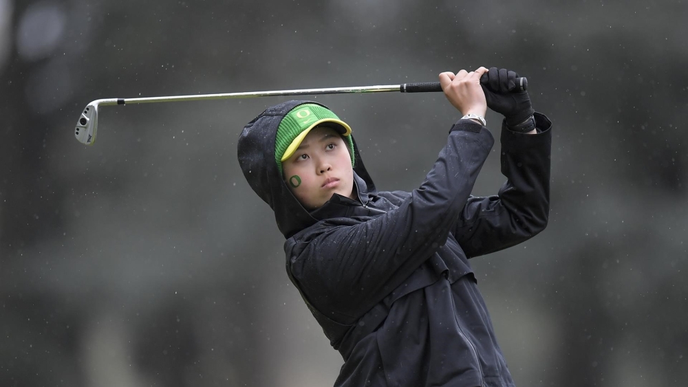 盧昕妤四月間於Pac-12聯盟錦標賽出賽畫面。(圖 / Oregon Women's Golf)