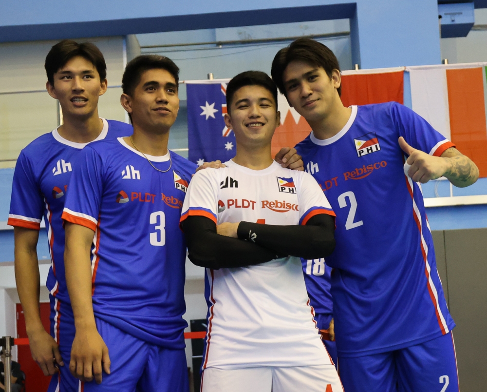菲律賓3：2逆轉勝蒙古好開心。中華民國排球協會提供。
