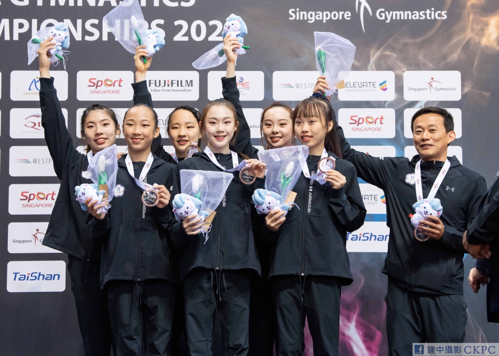 中華女團在體操亞錦賽奪銅世錦賽門票到手寫新史。@ckpc.tw小撈頭／攝影。