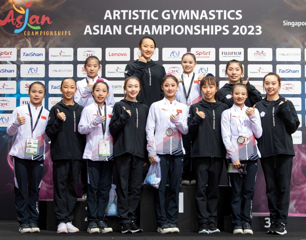 中華女團在體操亞錦賽奪銅世錦賽門票到手寫新史。@ckpc.tw小撈頭／攝影。