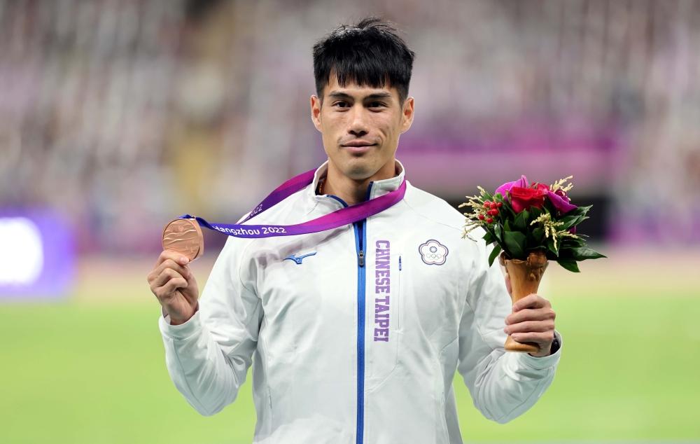 楊俊瀚在200公尺奪銅，為中華隊拿下本屆杭州亞運唯一一面獎牌。中華奧會提供。