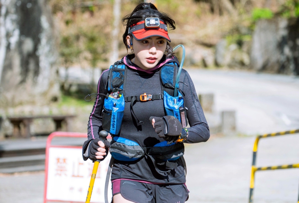 樂天桃猿女團長宋城希首度挑戰125公里的superace超級馬拉松多日賽阿里山站，勇奪第四。陳怡潔／攝影。