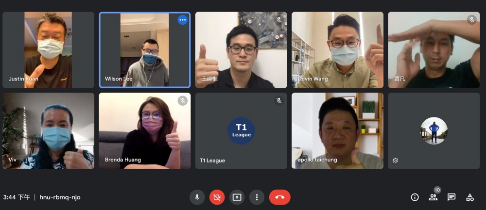T1聯盟召集各球團定期線上召開籌備會。T1聯盟提供。