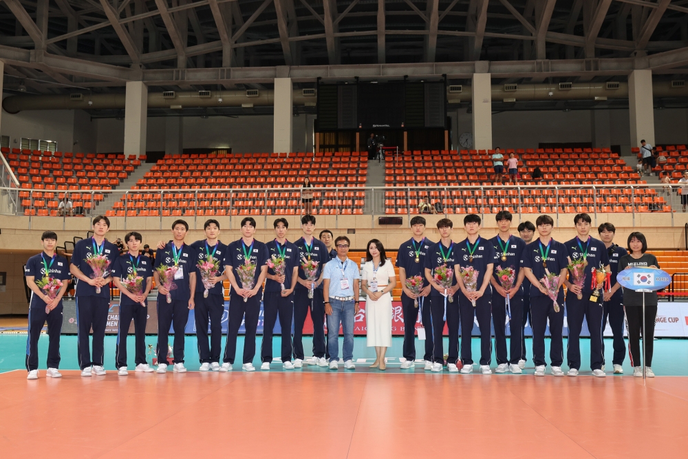 南韓隊季軍。中華民國排球協會提供。