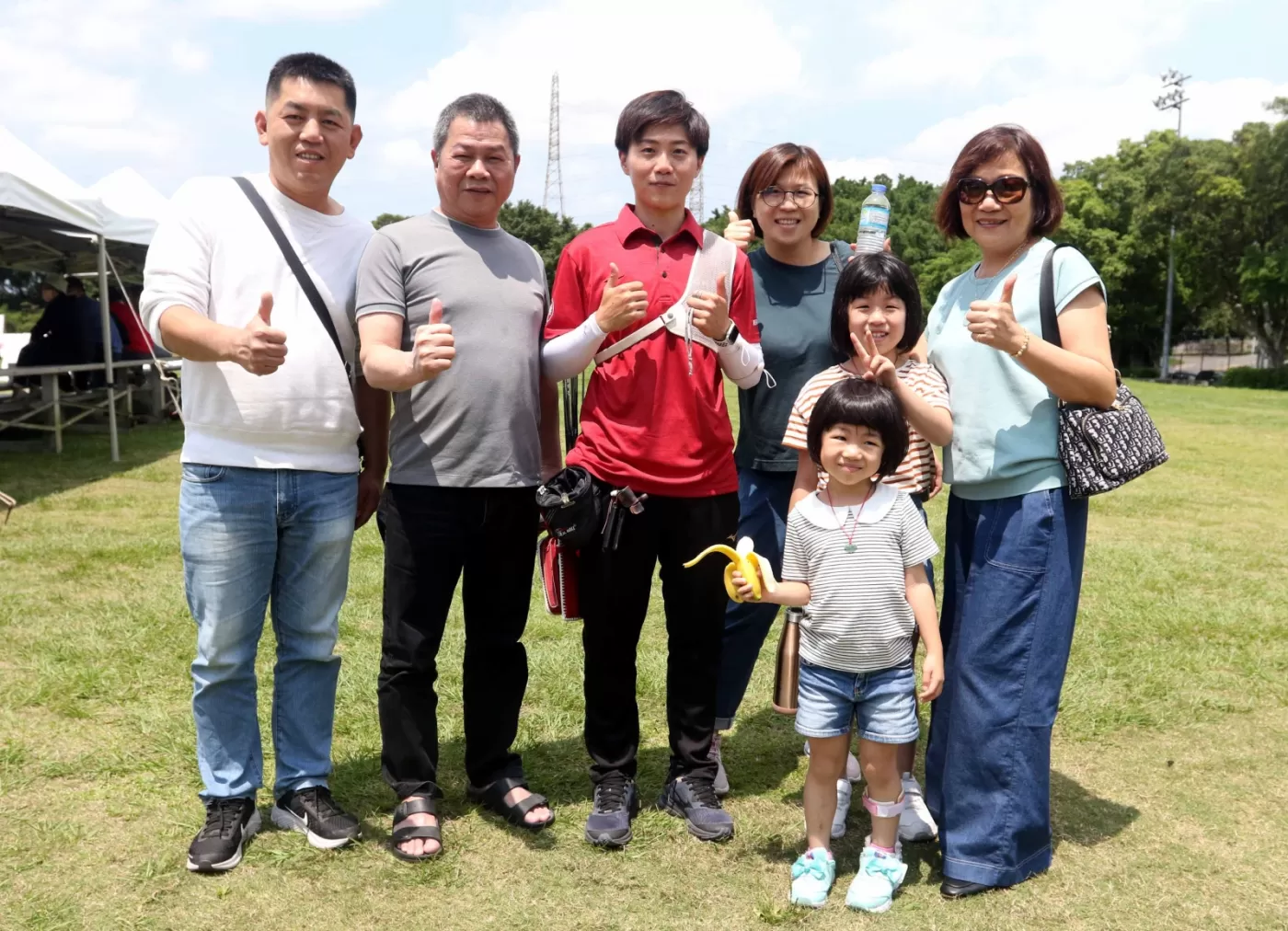 新北凱撒雷千瑩的家人很支持她。中華企業射箭聯盟/提供。