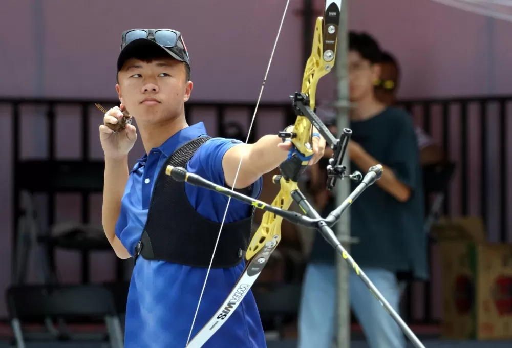 台南射箭隊洪晟皓。中華企業射箭聯盟/提供。