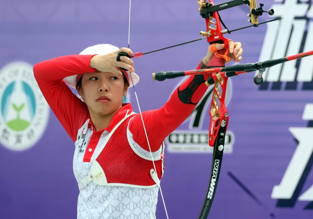 台中銀行譚雅婷。中華企業射箭聯盟/提供。