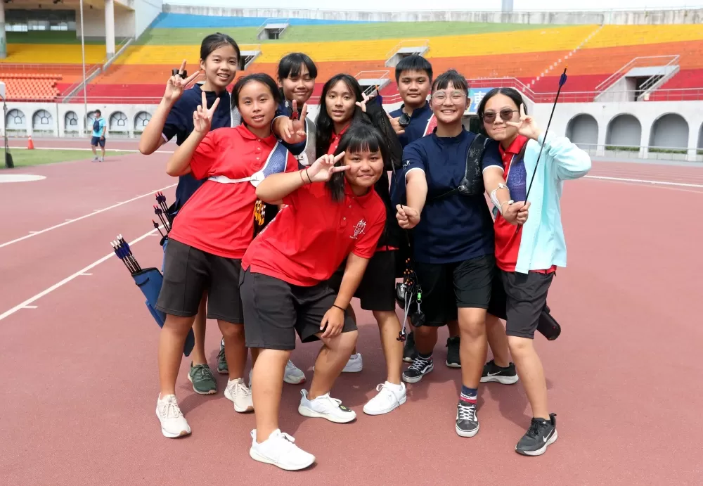 新北柑園國中射箭隊超活潑。中華企業射箭聯盟/提供。