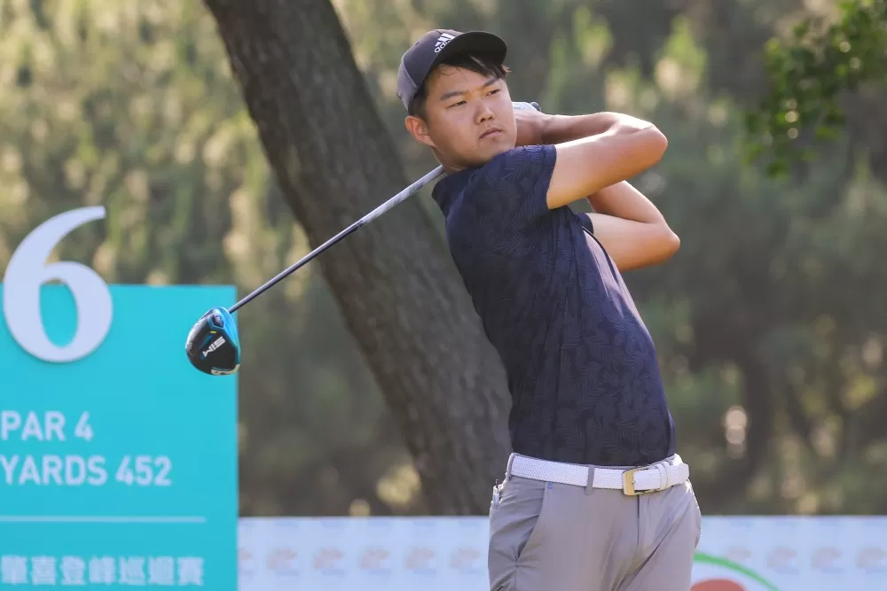 沈威成總桿數141(-3)暫列第二。林聖凱/攝影。