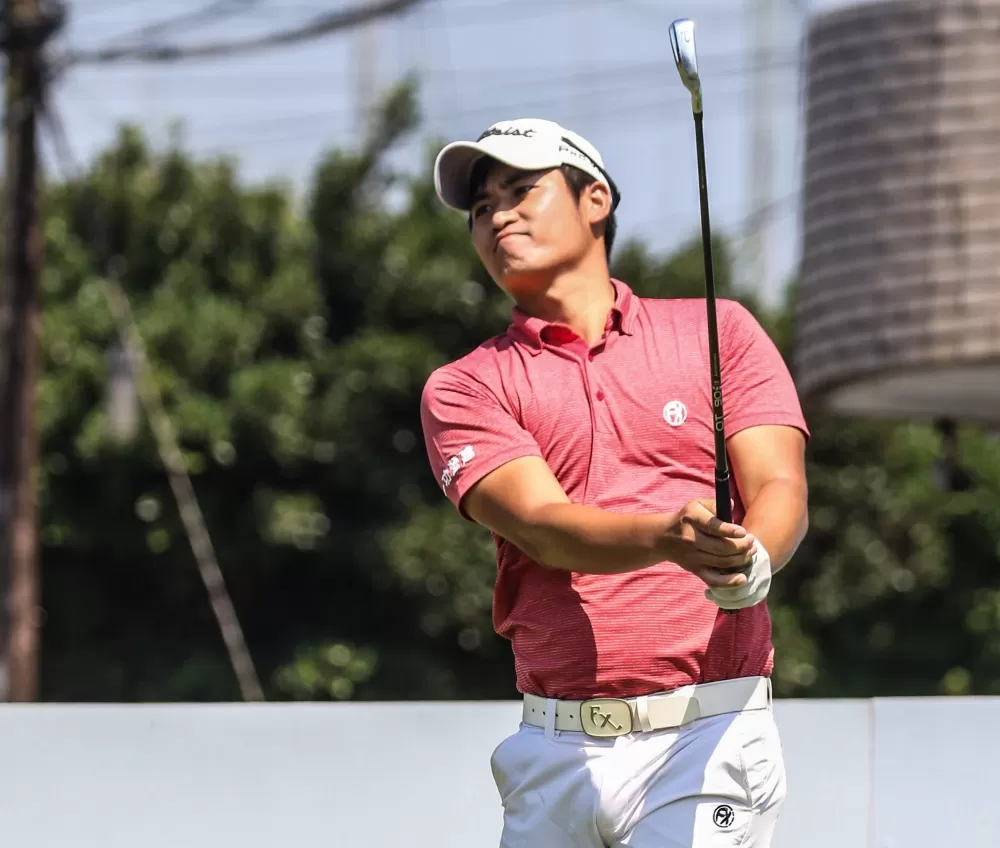第二回合蔡宗佑總桿數140(-4)單獨領先。林聖凱/攝影。