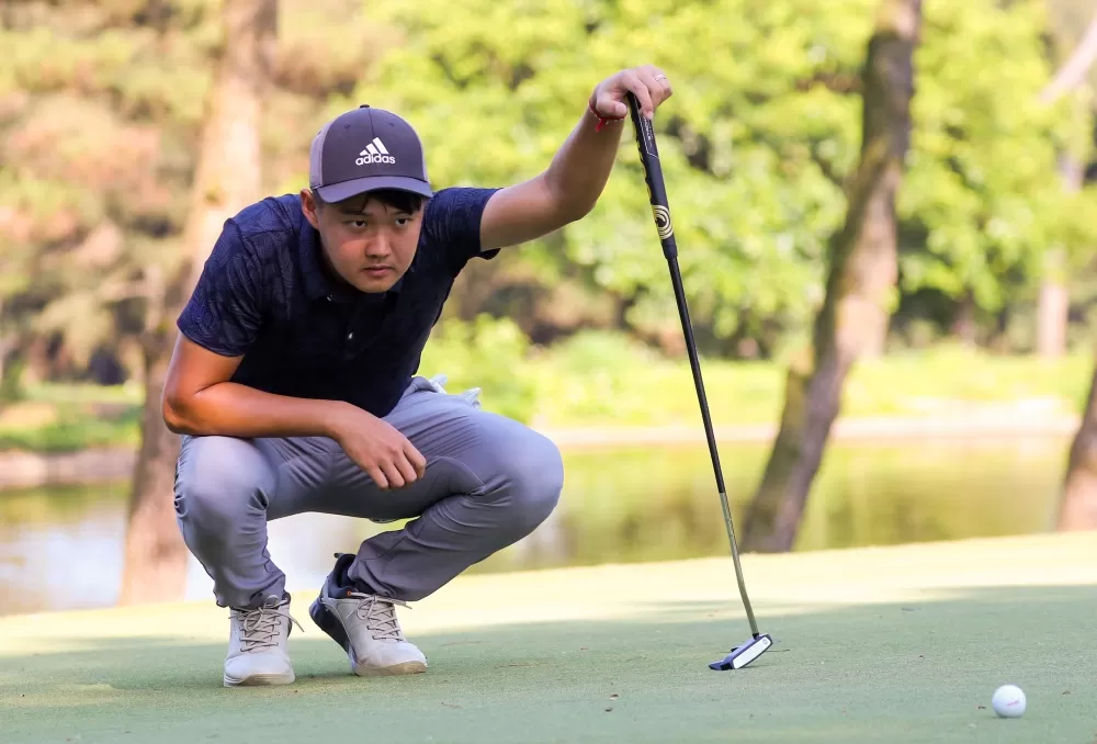 沈威成總桿數141(-3)暫列第二。林聖凱/攝影。