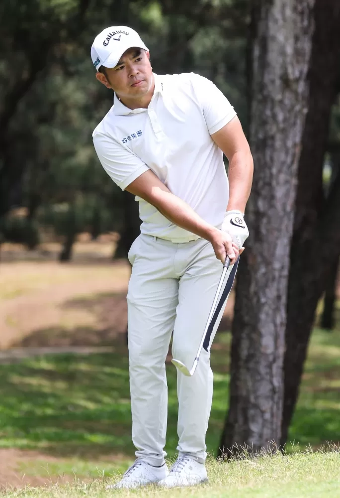 詹世昌總桿數141(-3)暫列第二。林聖凱/攝影。