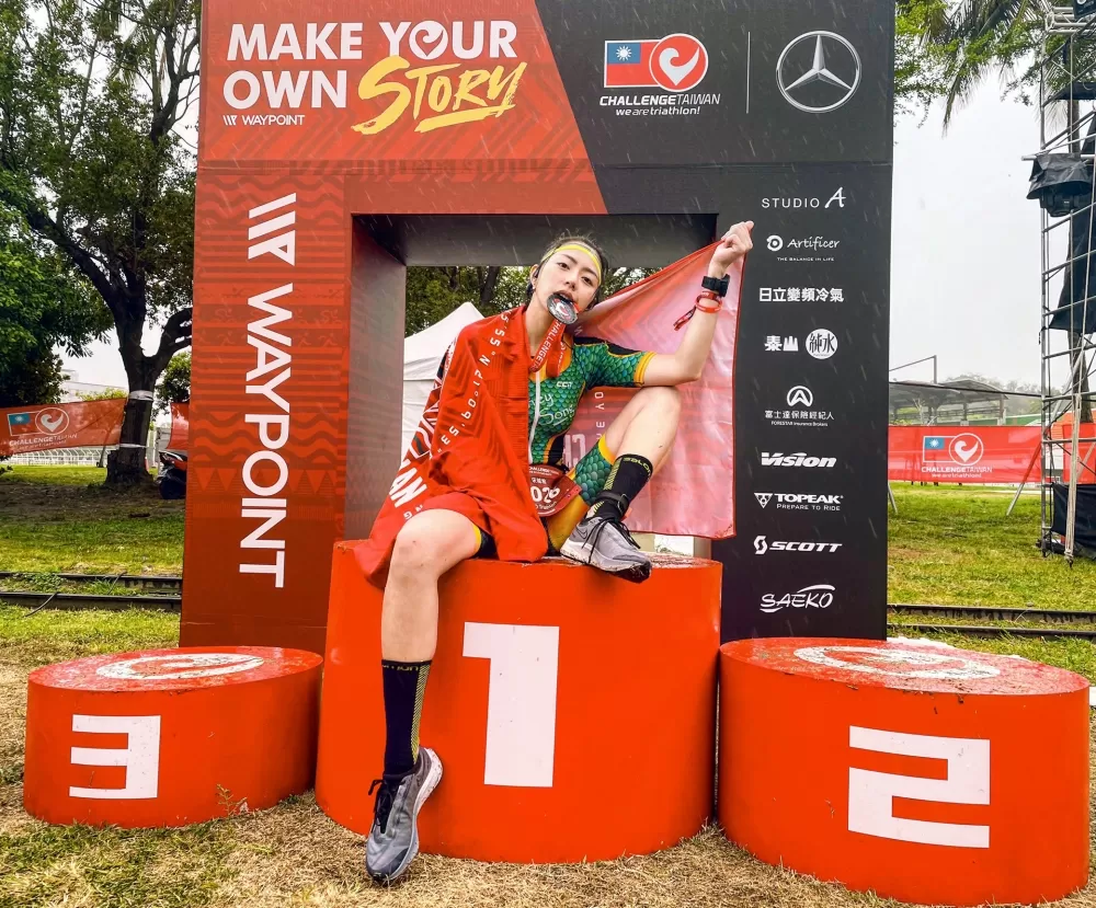 宋城希的半程超鐵初體驗。宋城希/提供。