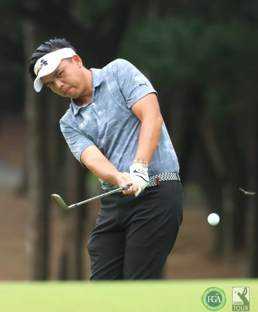 洪健堯三天成績以(-5)暫並列第二。鍾豐榮/攝影。