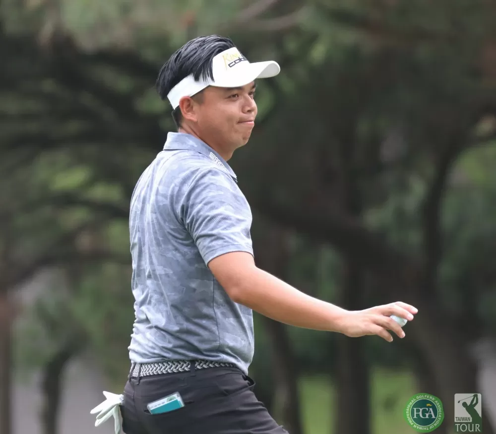 洪健堯三天成績以(-5)暫並列第二。鍾豐榮/攝影。