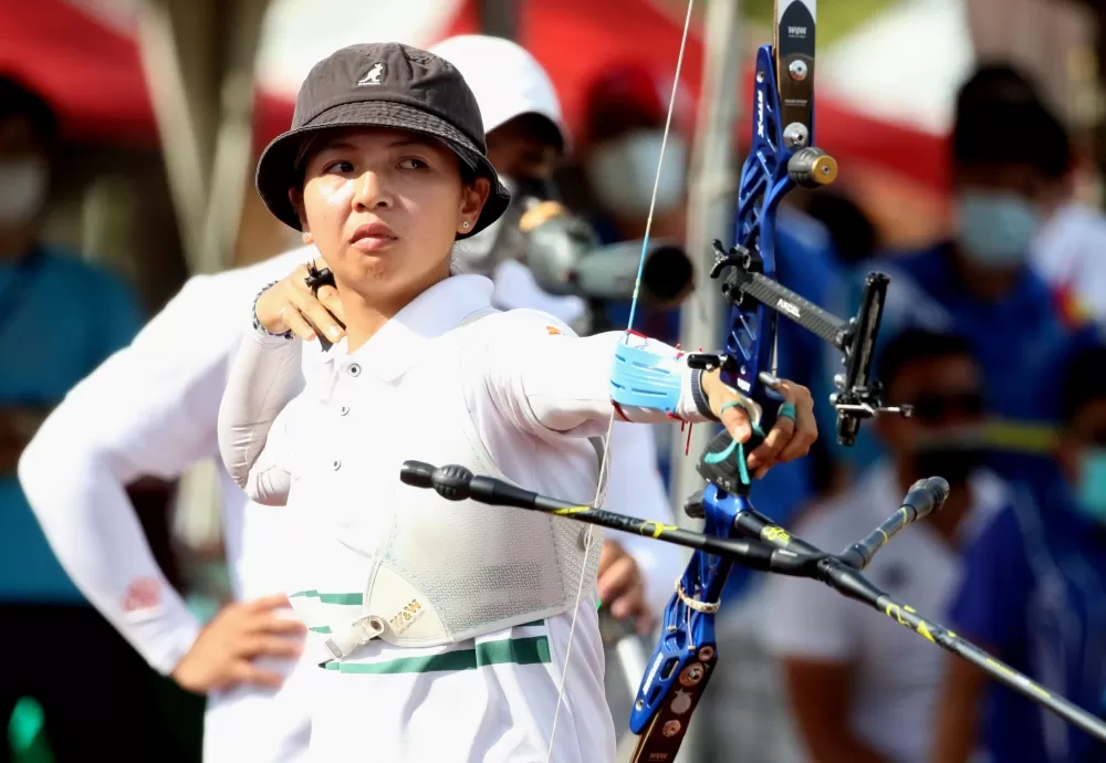 國體大林佳恩射下三金。林嘉欣／攝影。